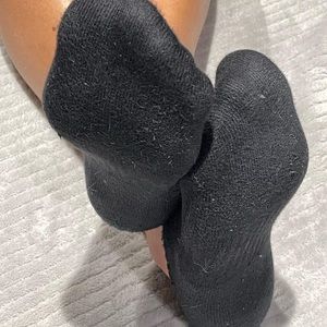 Worn black gym socks - used and smelly